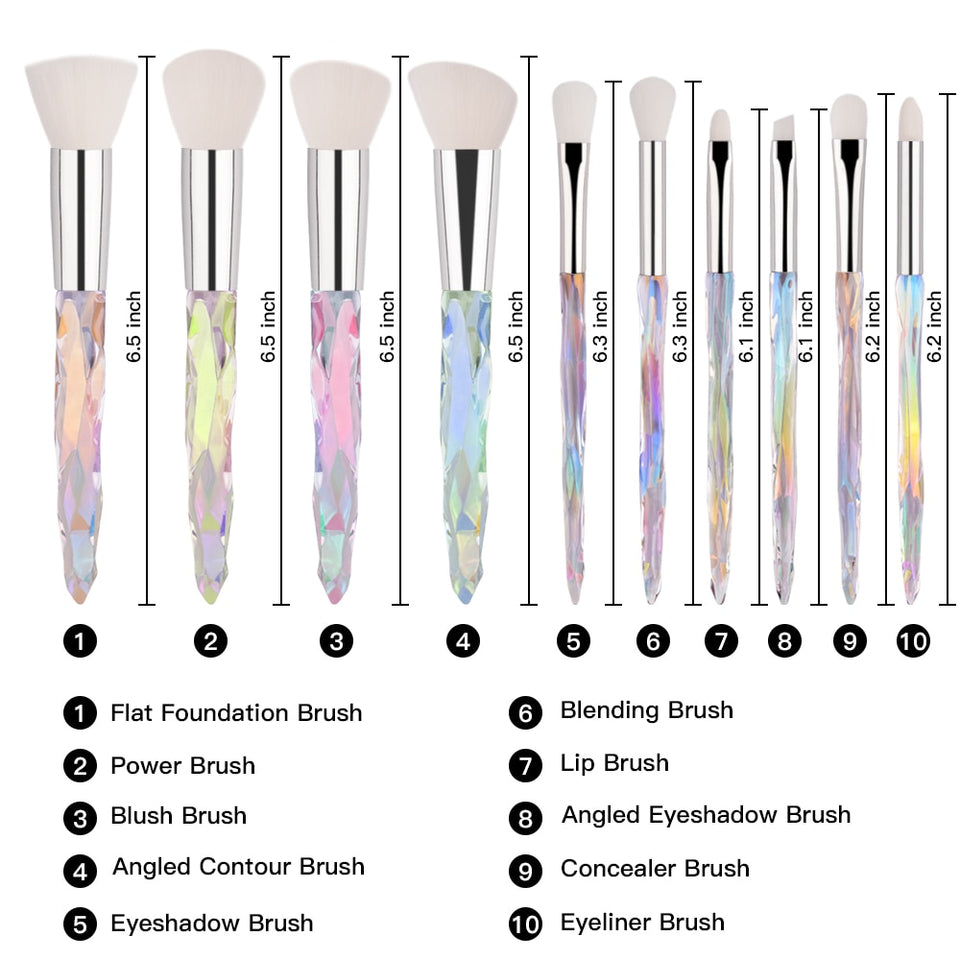 10pcs Makeup Brush Soft Type Cosmetic Face