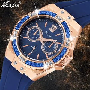 MISSFOX Women's Watches Chronograph Rose Gold